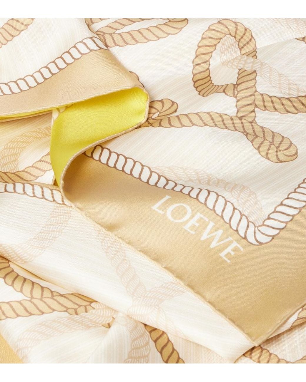 Loewe Natural Anagram Silk Twill Scarf