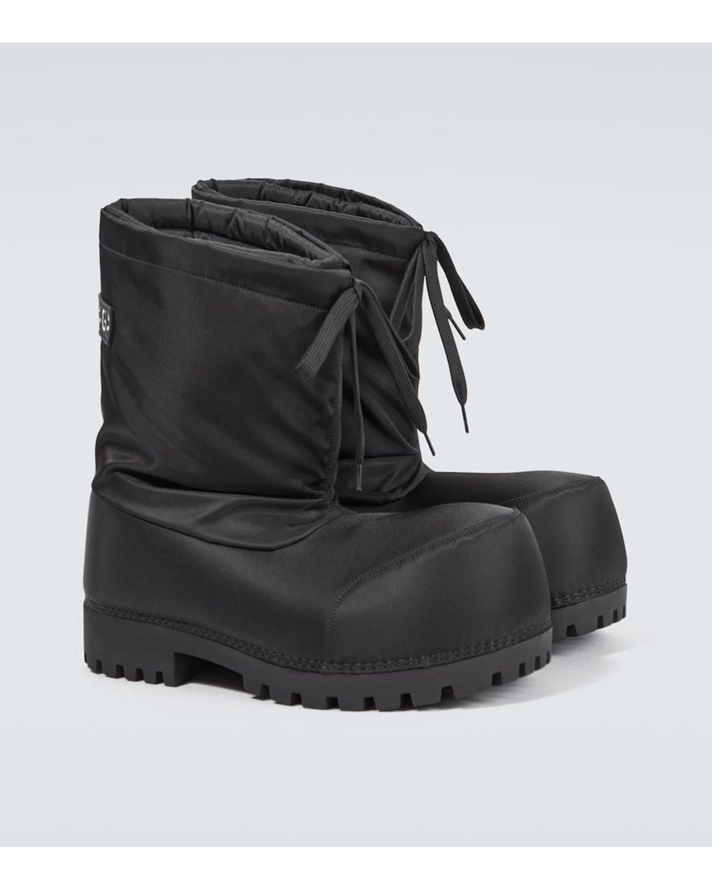 Balenciaga Black Alaska Nylon Ankle Boots for men