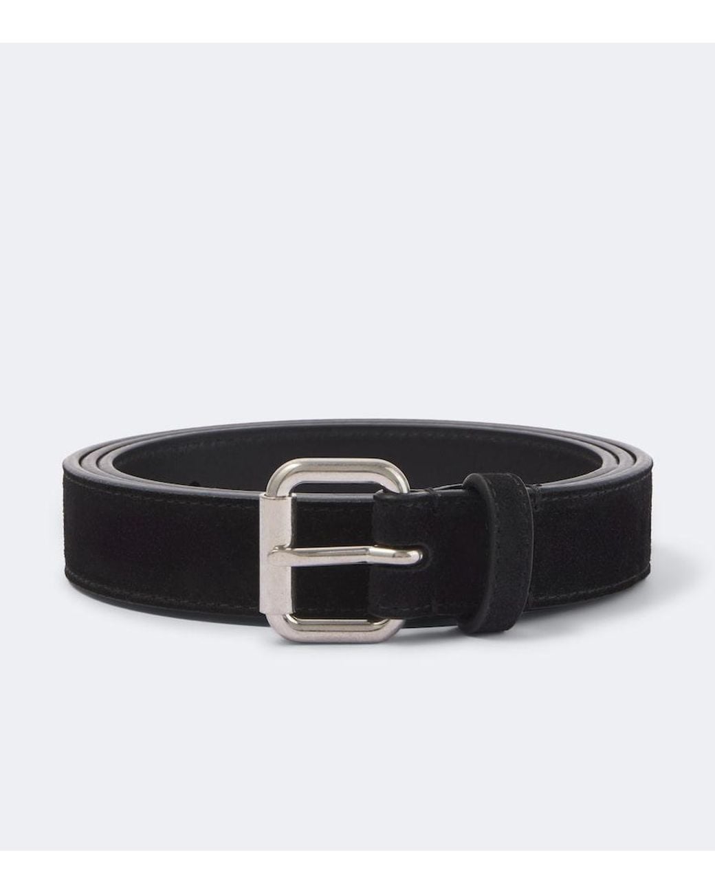 The Row Black Geo Suede Belt for men