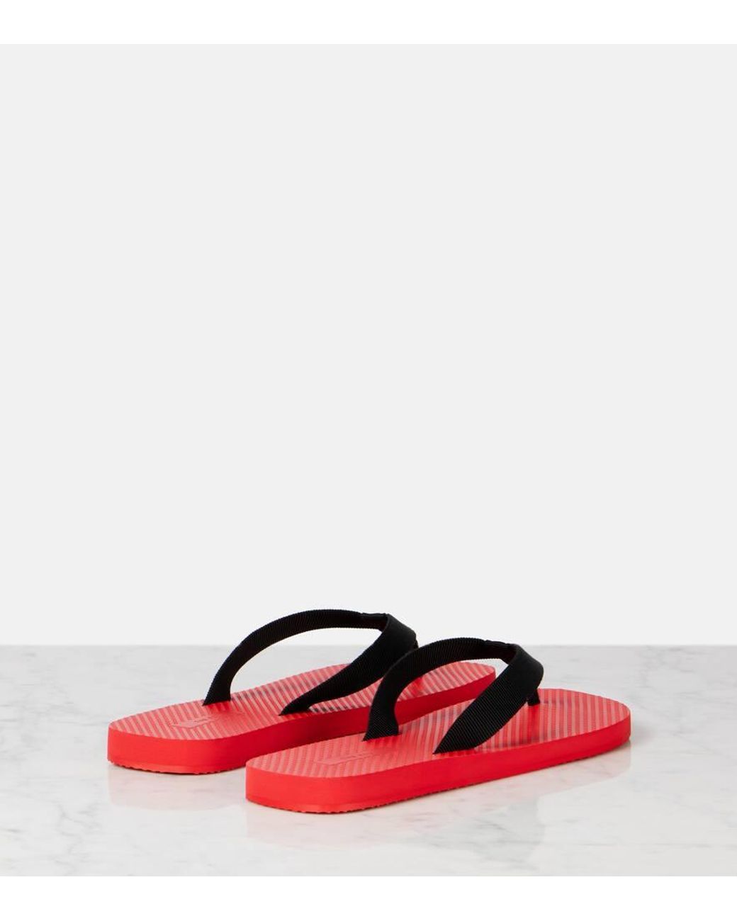 サンダル・ミュール The Row The Row Dune Thong Sandals In Gros Grain Dune grosgrain thong sandals in black - The Row | Mytheresa