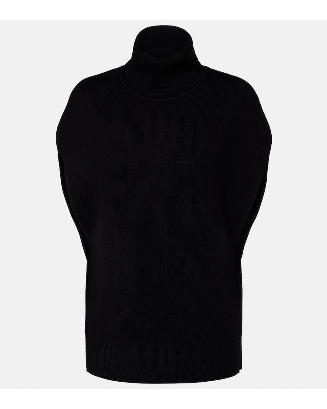 Totême Black Wool-Blend Top