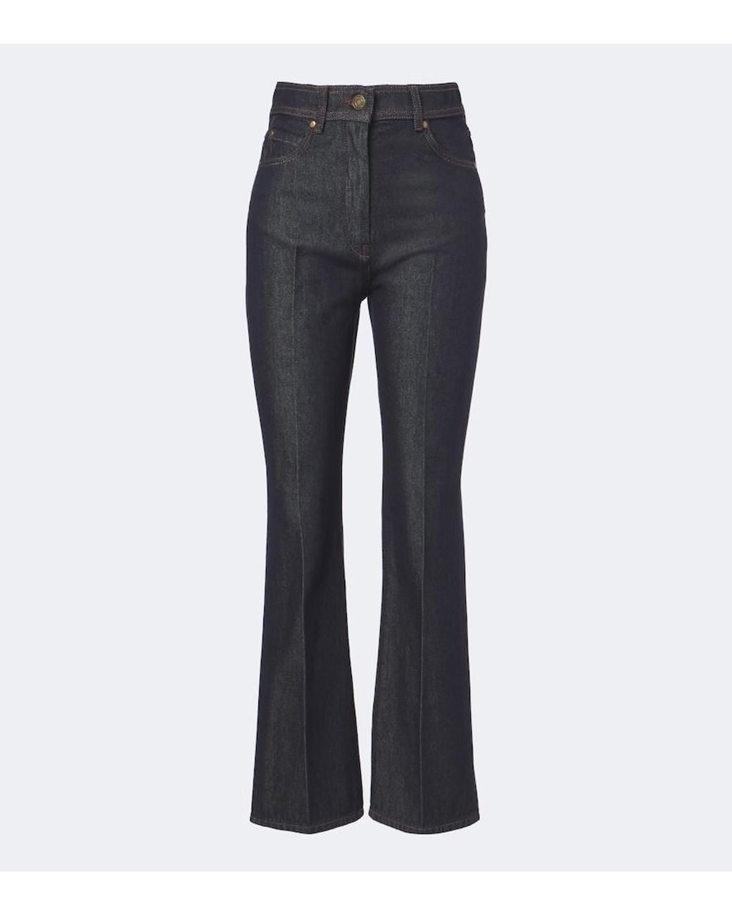 Max Mara Blue High-Rise Flared Jeans