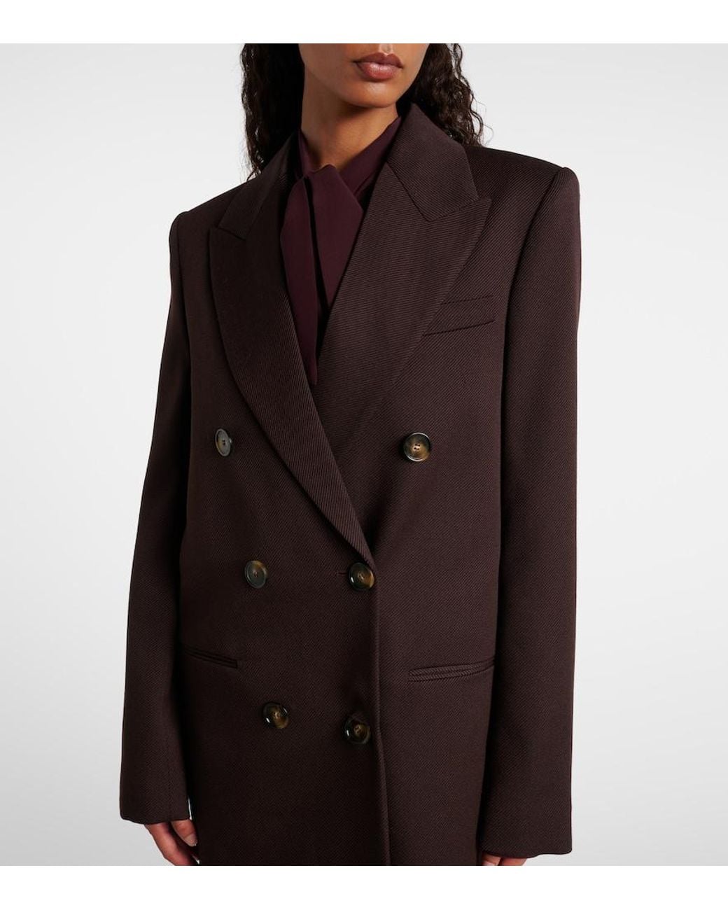Stella McCartney Brown Wool Twill Coat