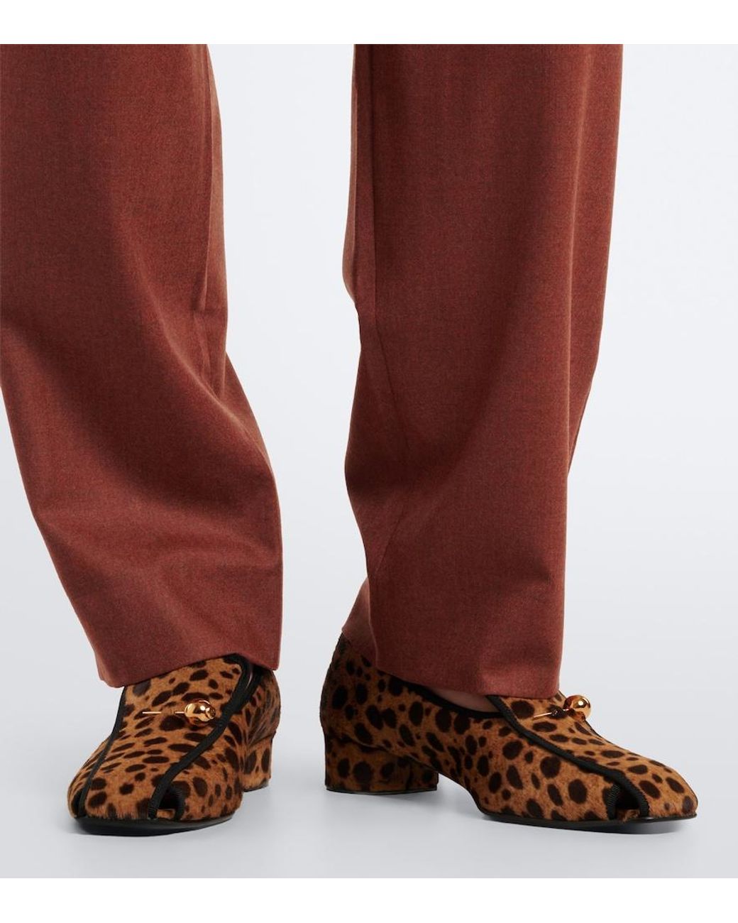 Blazé Milano Red Fox Wool And Cashmere Straight Pants