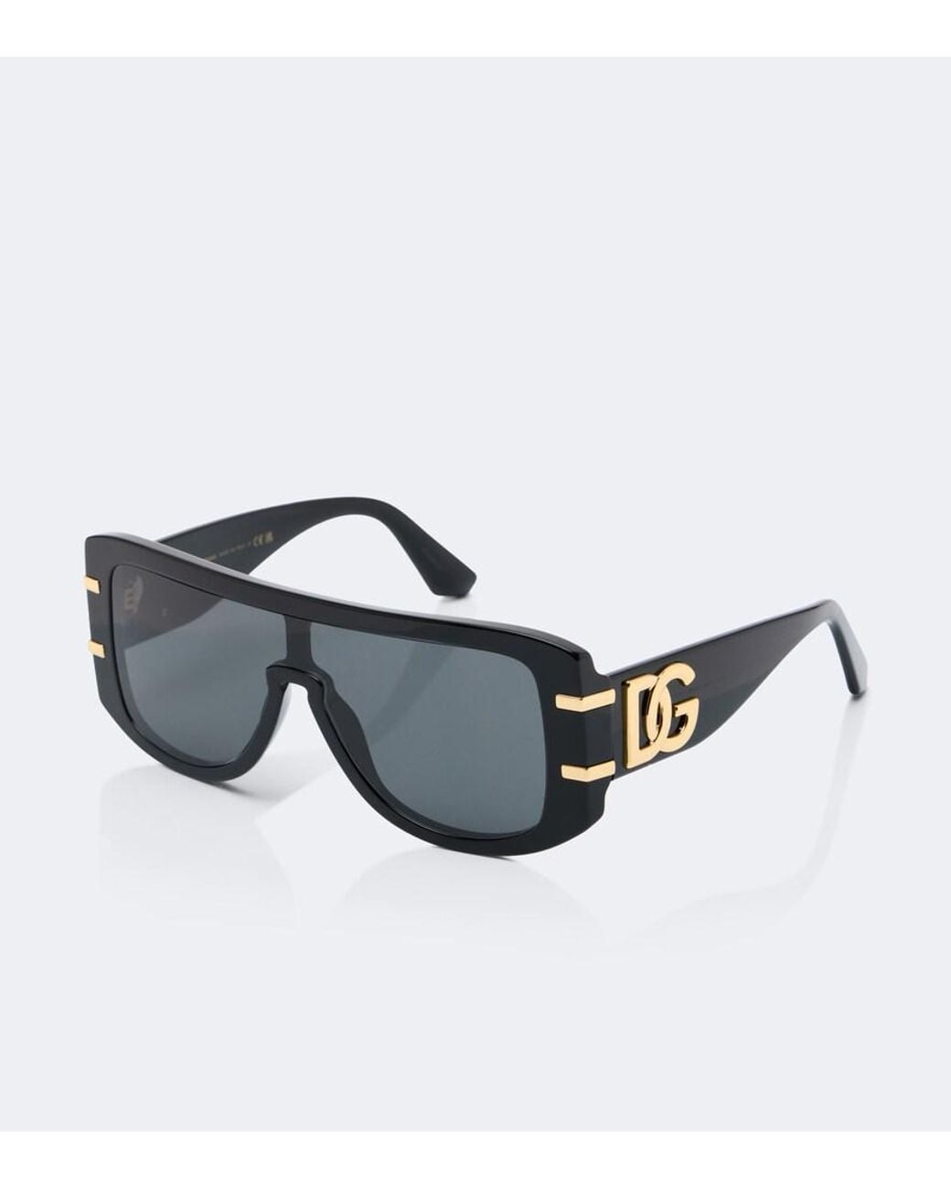 Dolce & Gabbana Gray Dg Griffe Flat-Top Sunglasses