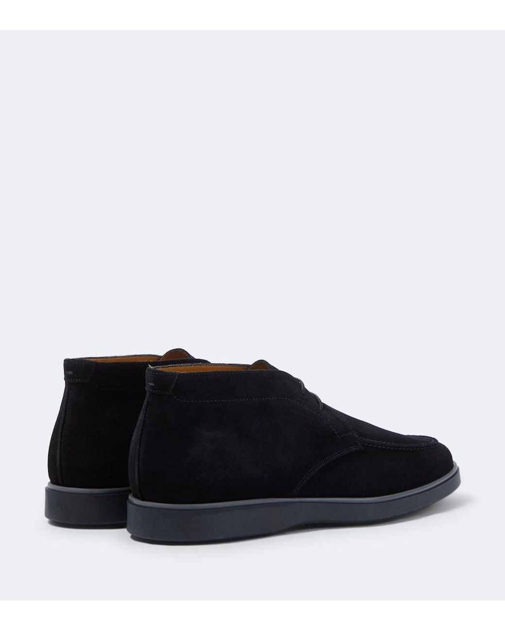 Magnanni Shoes Blue Lello Suede Desert Boots for men