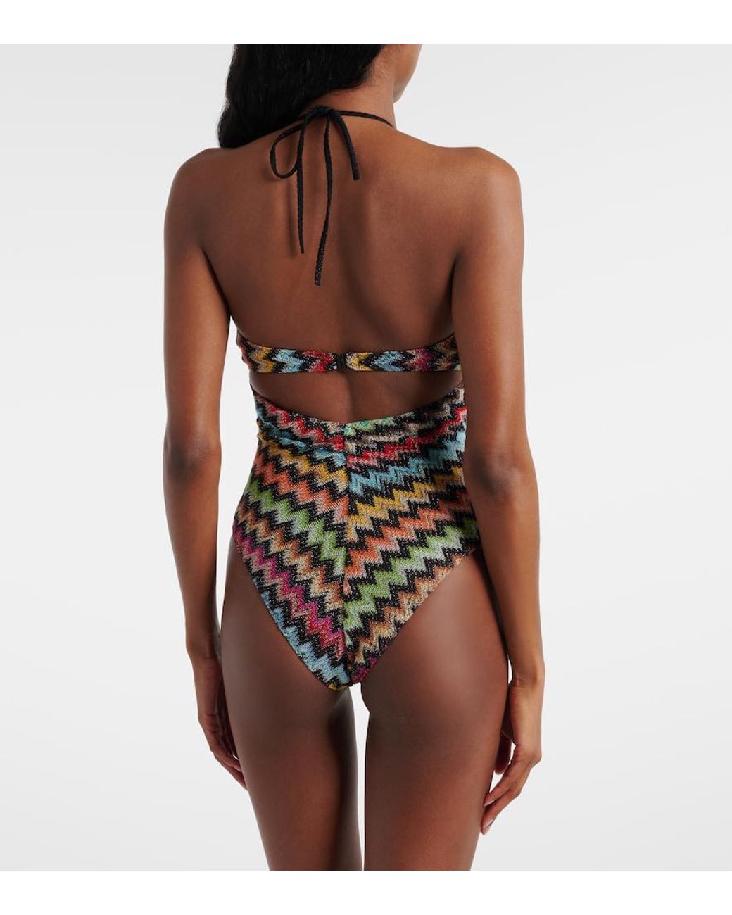 Missoni Multicolor Zigzag Lame Swimsuit