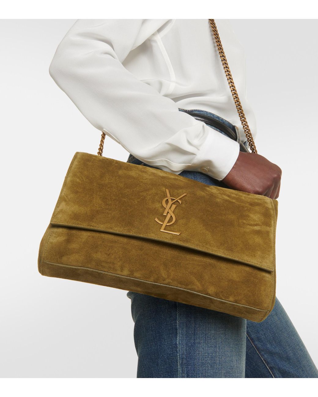 Saint Laurent Soft Kate Medium Reversible Monogram Crossbody Bag