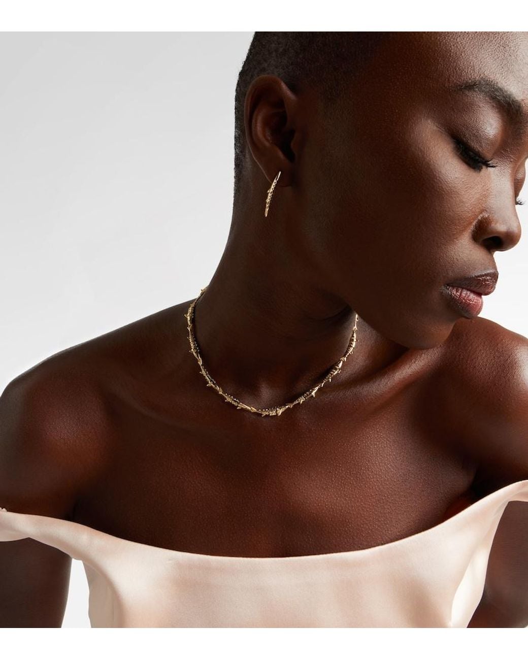 Yvonne Léon Metallic Halskette Marlin Aus 9Kt Gelbgold (375/1000) Mit Diamanten