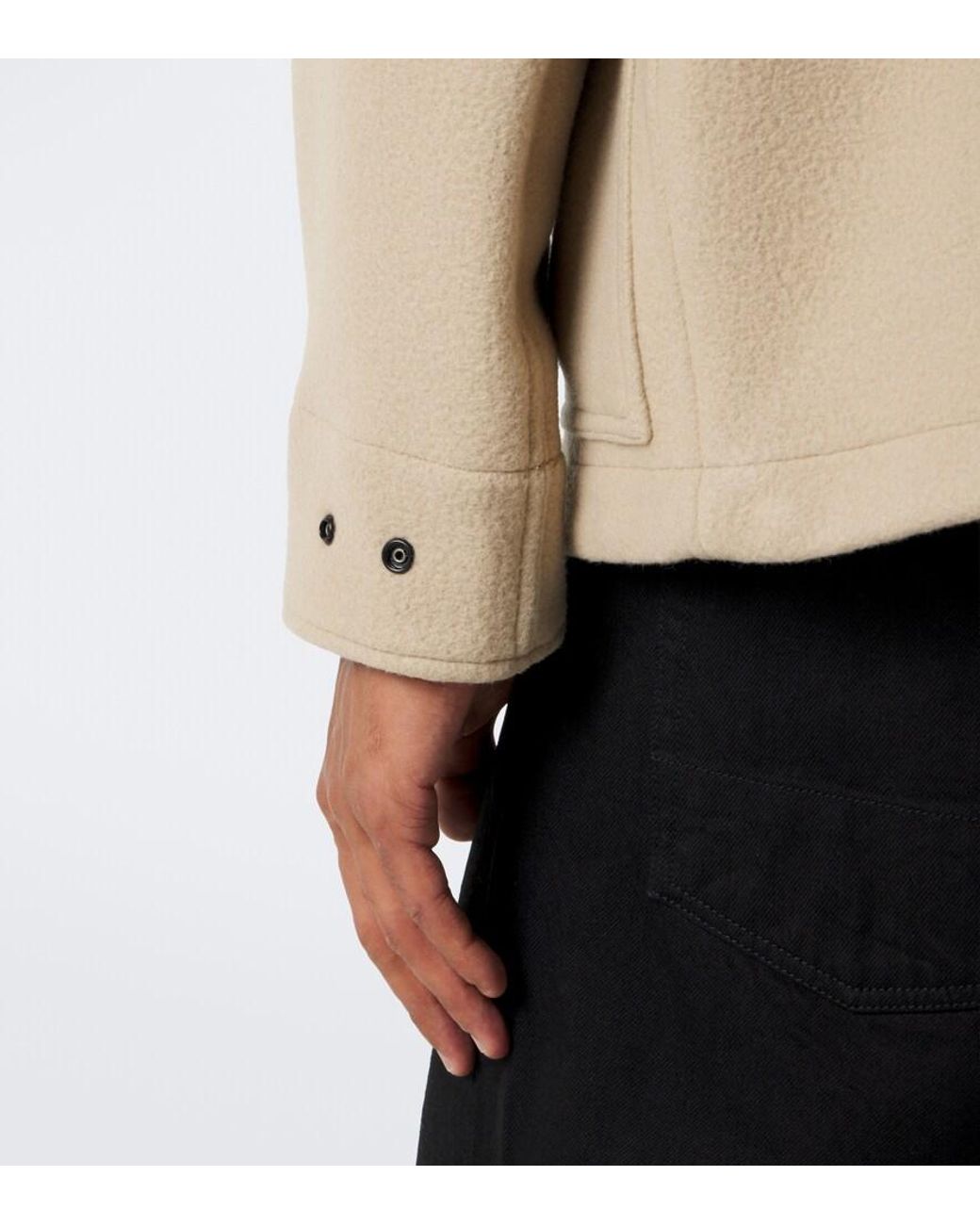 Stone Island Natural Heavy Melton Wool And Cashmere Parka for men