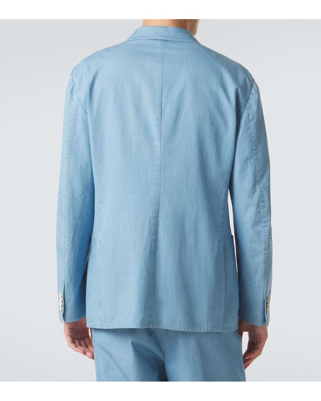 Dunhill Blue Cotton Suit Jacket for men