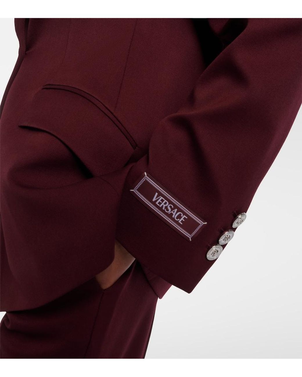 Versace Purple Wool Blazer