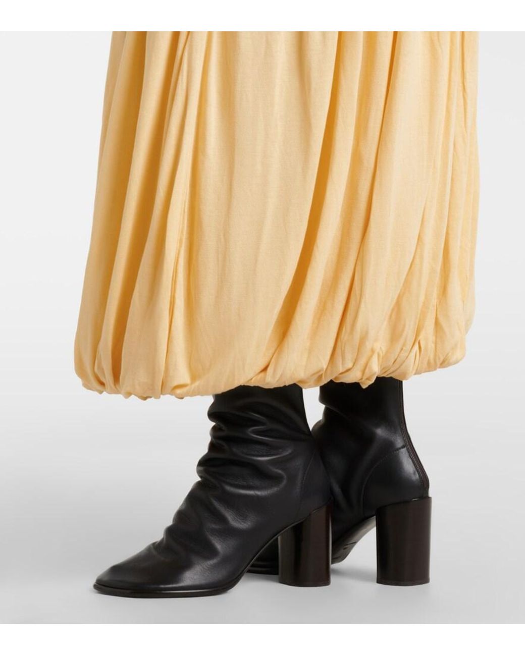 Lemaire Black Glove Leather Ankle Boots