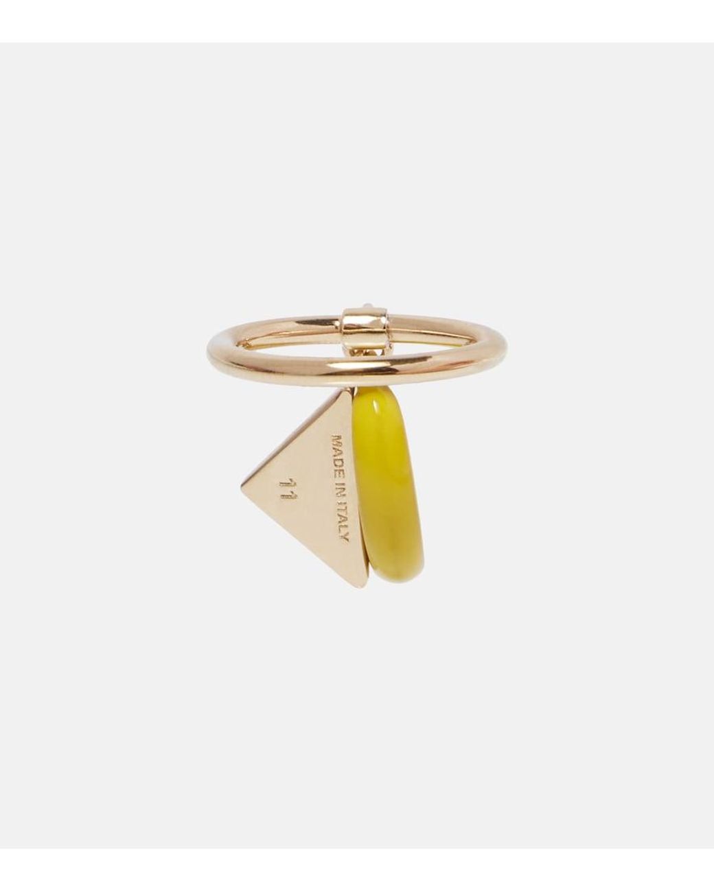 Prada White Logo Ring