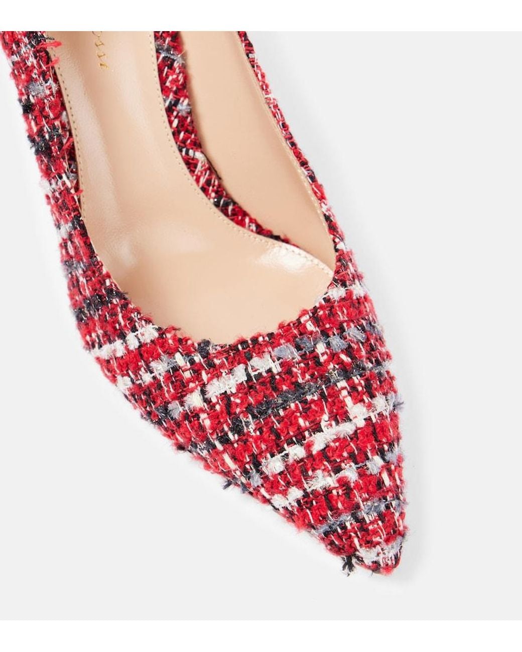 Gianvito Rossi Red Boucle Pumps
