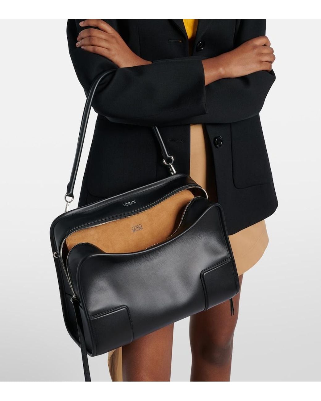 Loewe Black Amazona 180 Large Leather Top-Handle Bag