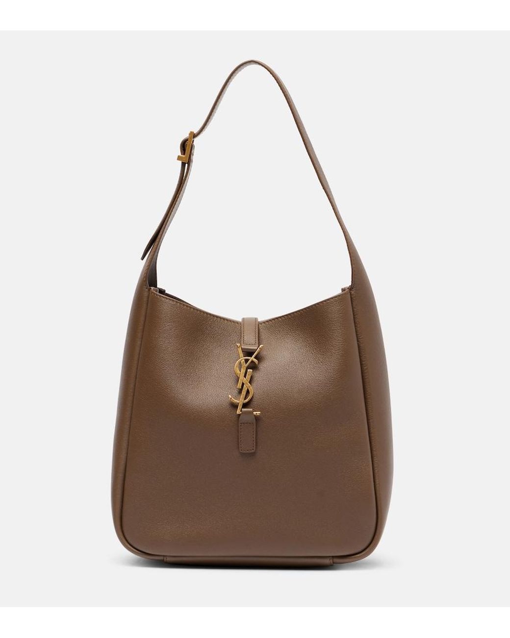 Saint Laurent Brown Le 5 A 7 Supple Small Leather Shoulder Bag