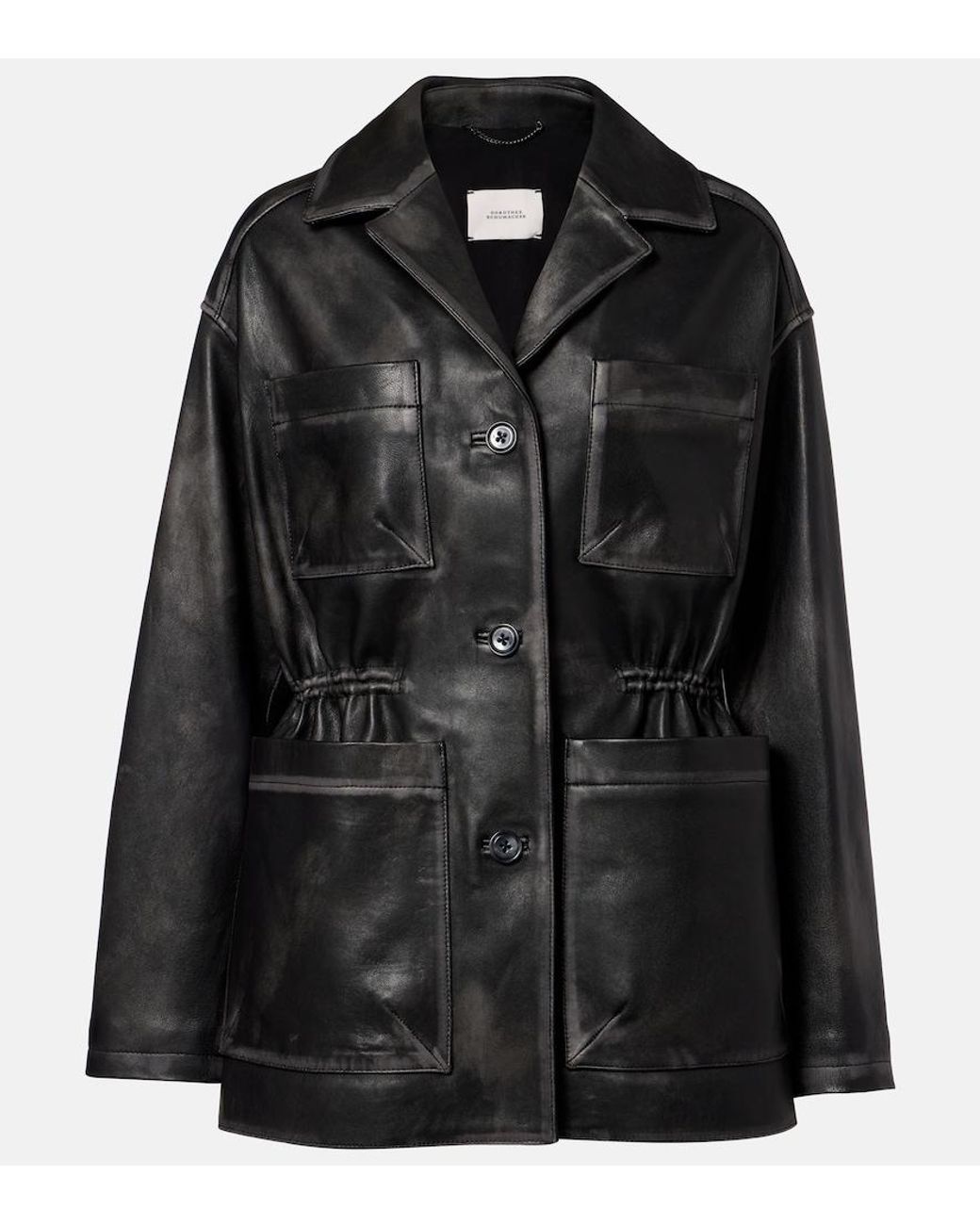 Dorothee Schumacher Black Sleek Statement Leather Jacket