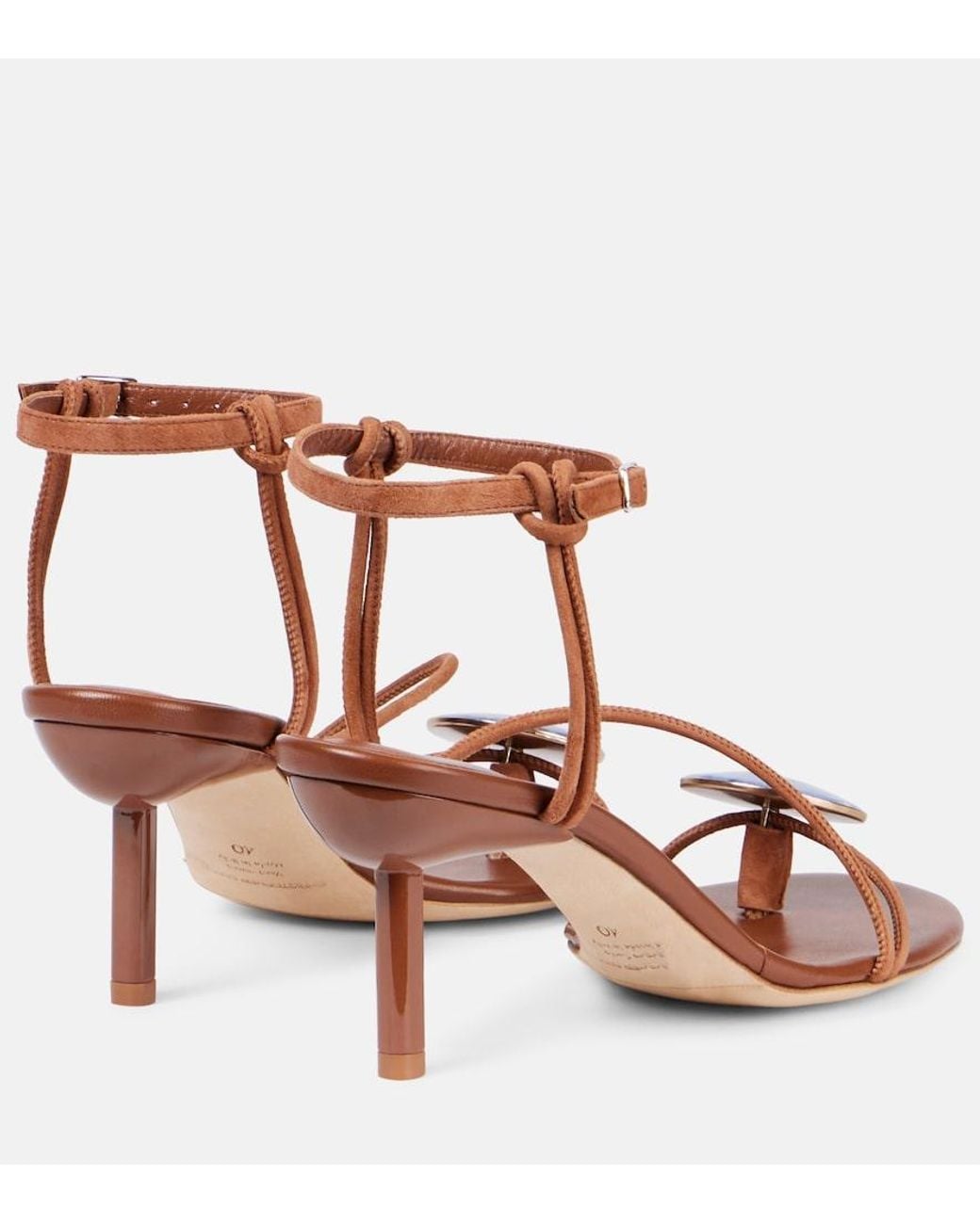 Christopher Esber Pink Doma 70 Embellished Leather Sandals