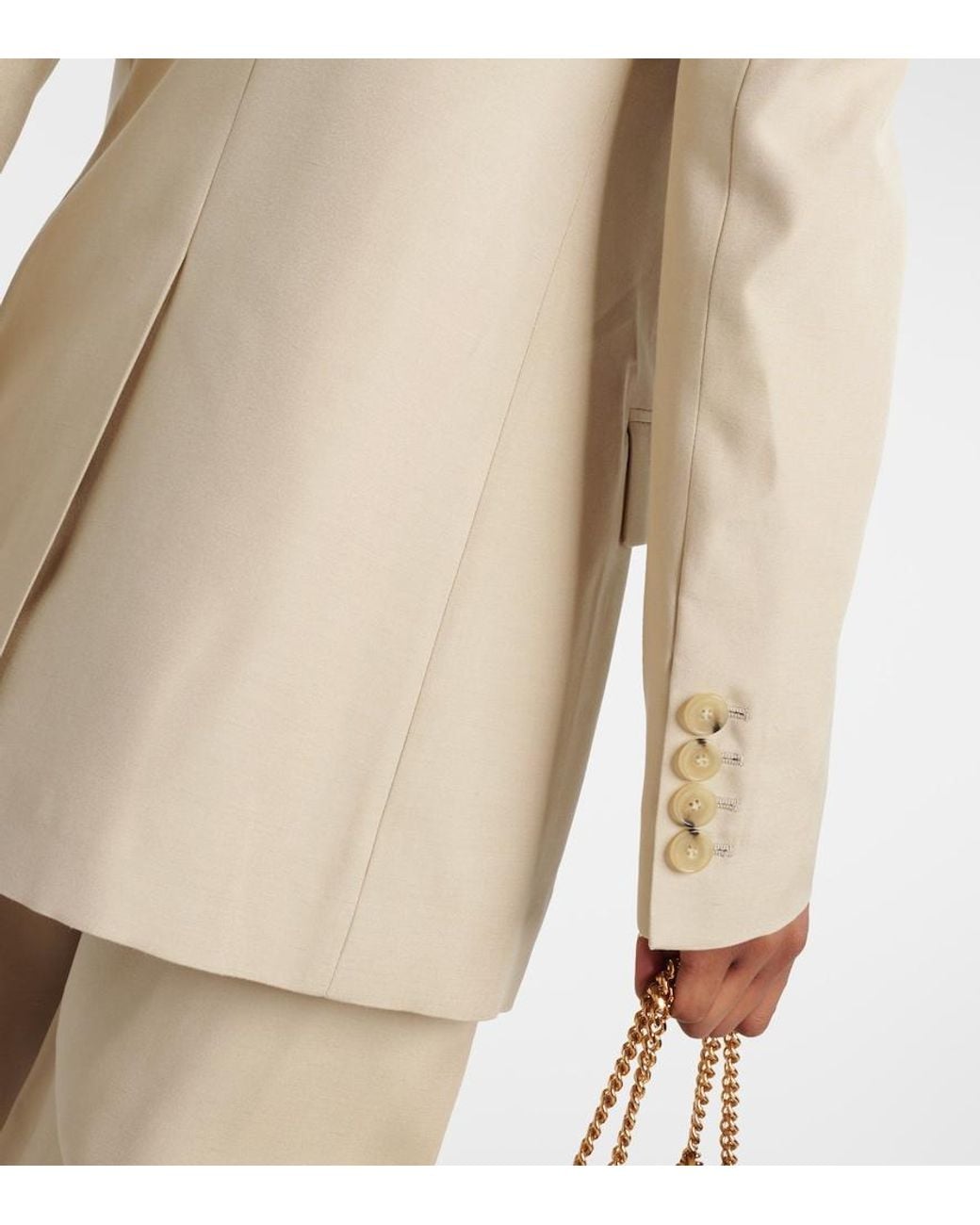 Stella McCartney Natural Double-Breasted Blazer