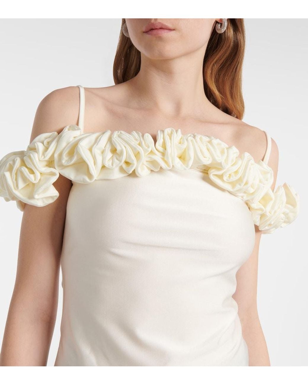 Top Con Volantes Coperni de color White