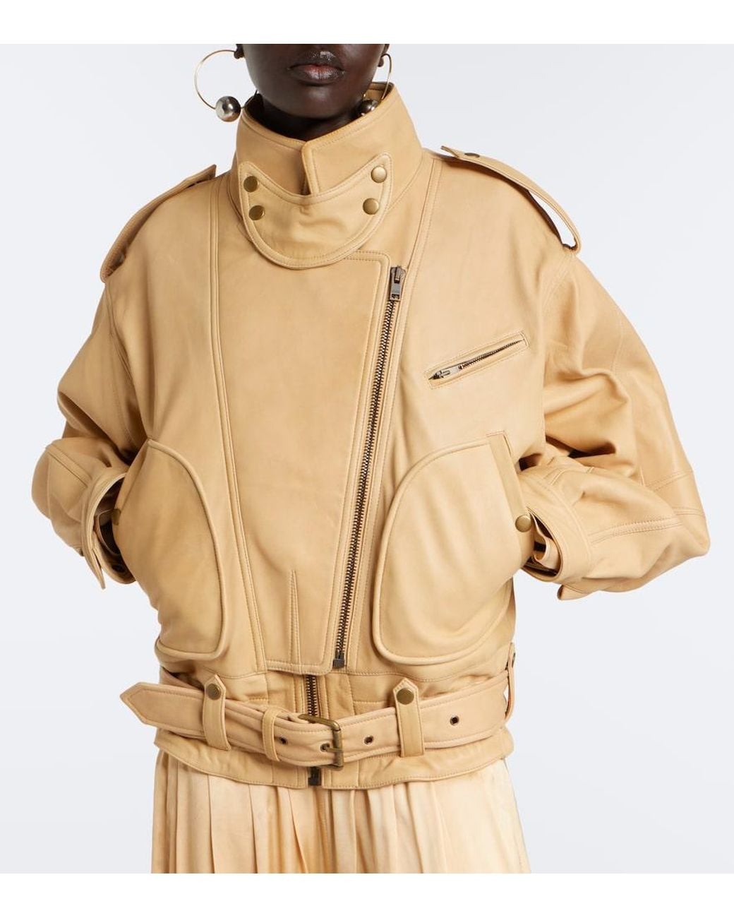 Isabel Marant Natural Farza Leather Jacket