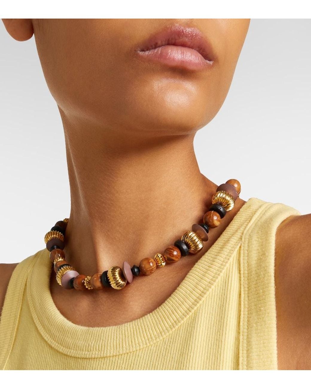 Jennifer Behr Metallic Rumi Necklace