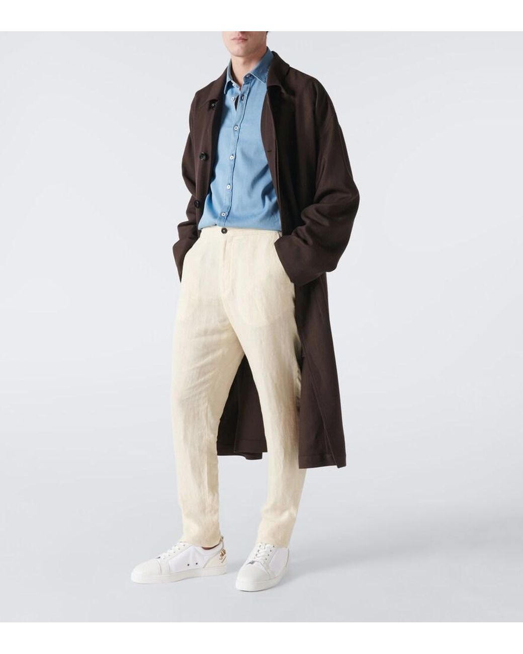 Christian Louboutin White Fun Louis Junior Leather Sneakers for men