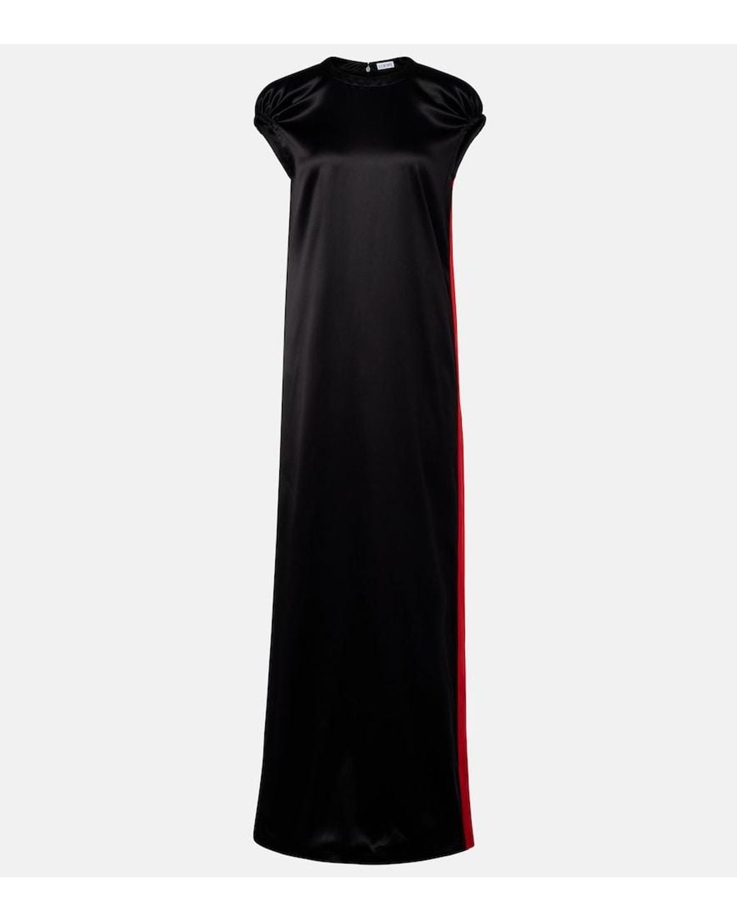 Loewe Black Silk-Blend Satin Maxi Dress