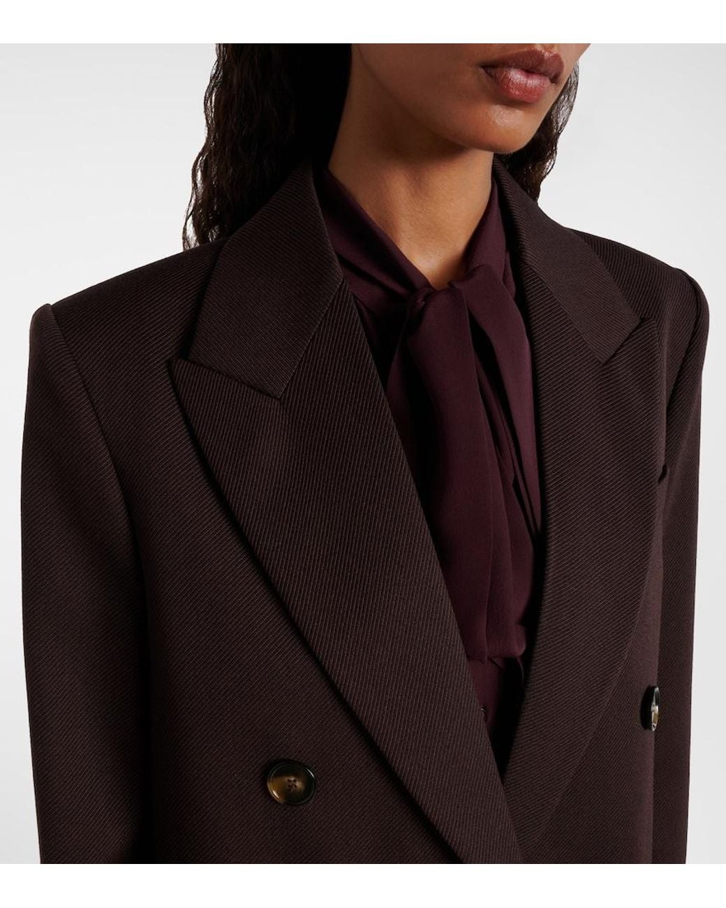 Stella McCartney Brown Wool Twill Coat