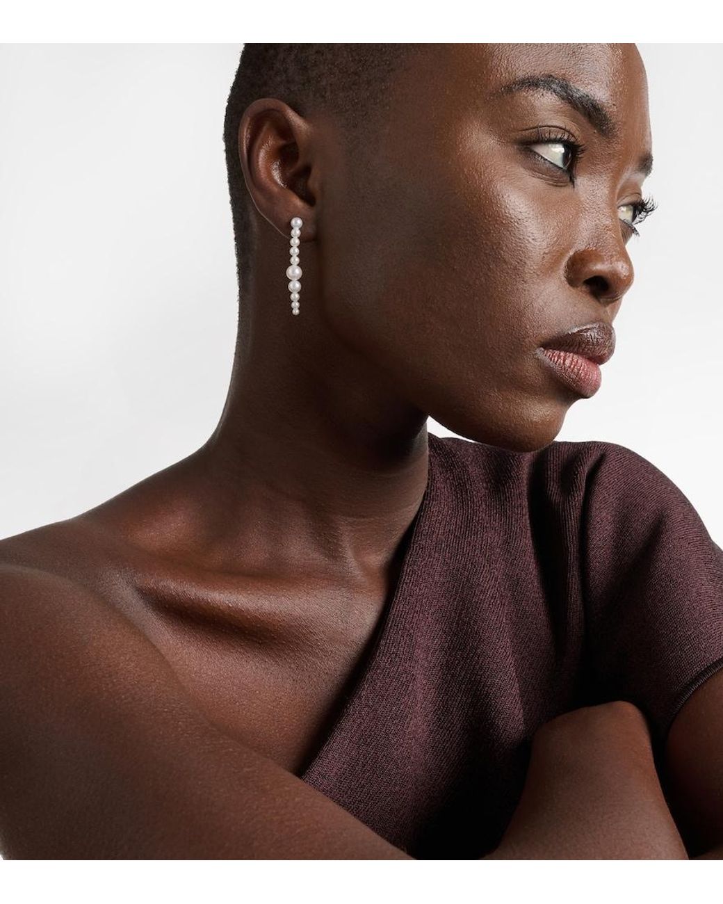 Sophie Bille Brahe White Sienna Moon 14Kt Drop Earrings With Pearls