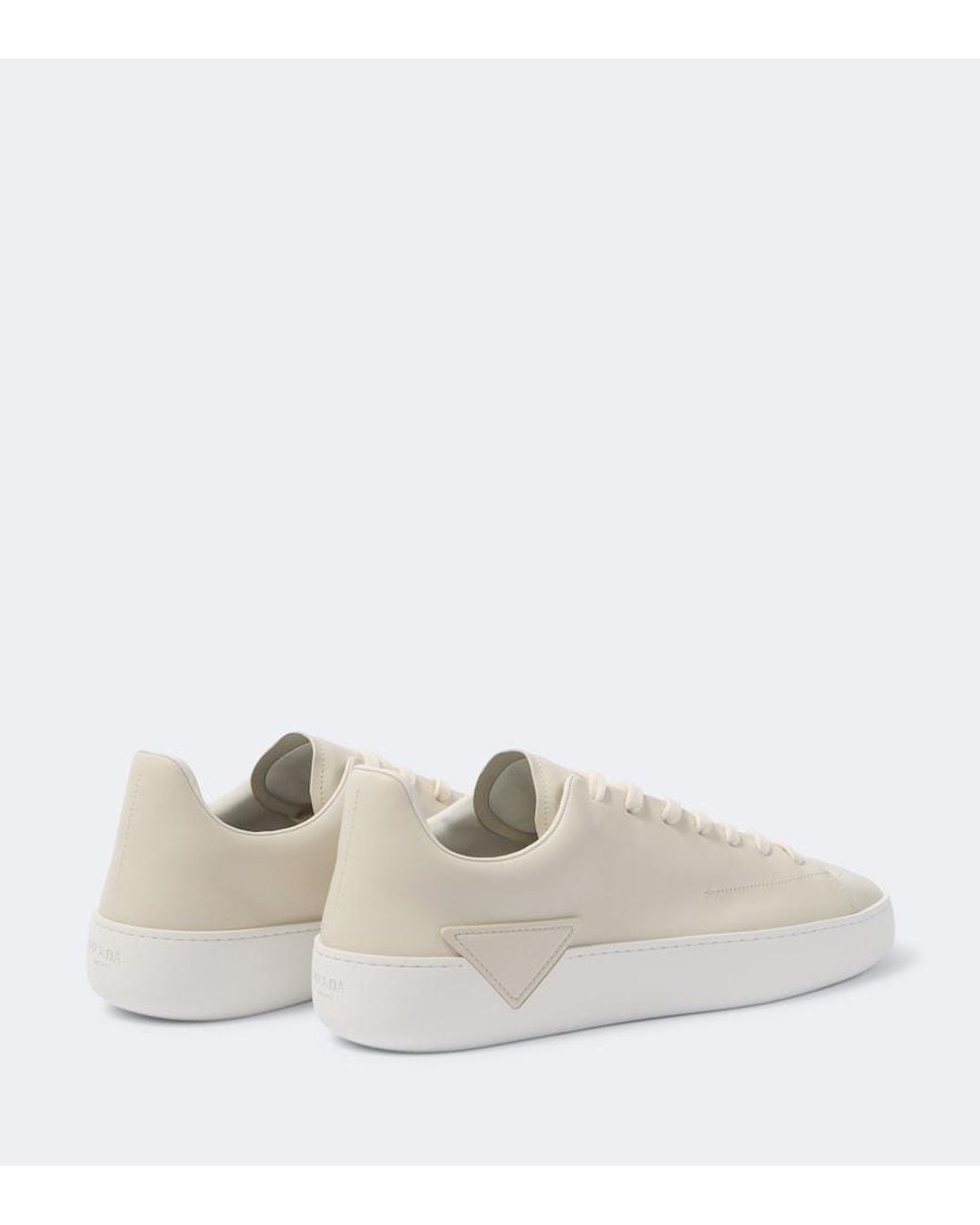 Prada Natural Court Leather Sneakers for men