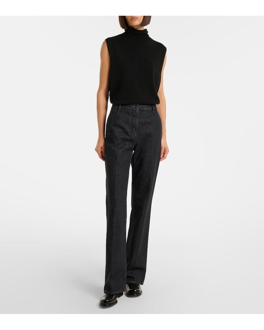 The Row Blue Vita Straight Jeans