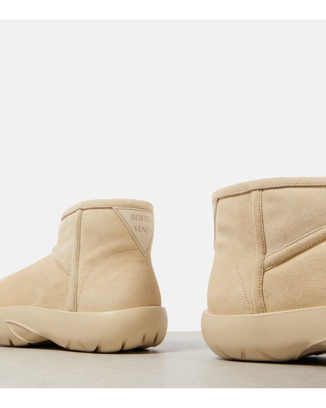 Bottega Veneta Natural Suede Ankle Boots