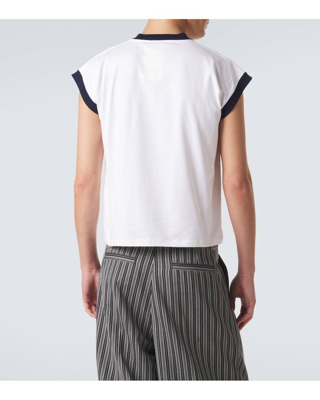 Versace White Medusa Cotton-Blend Jersey T-Shirt for men