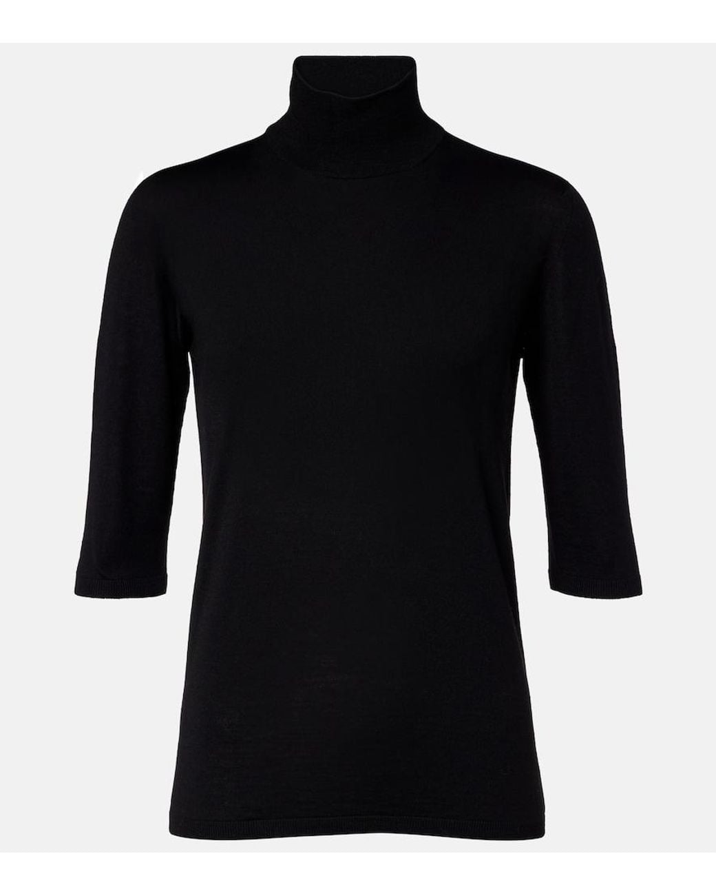 Max Mara Black Boa Virgin Wool Sweater