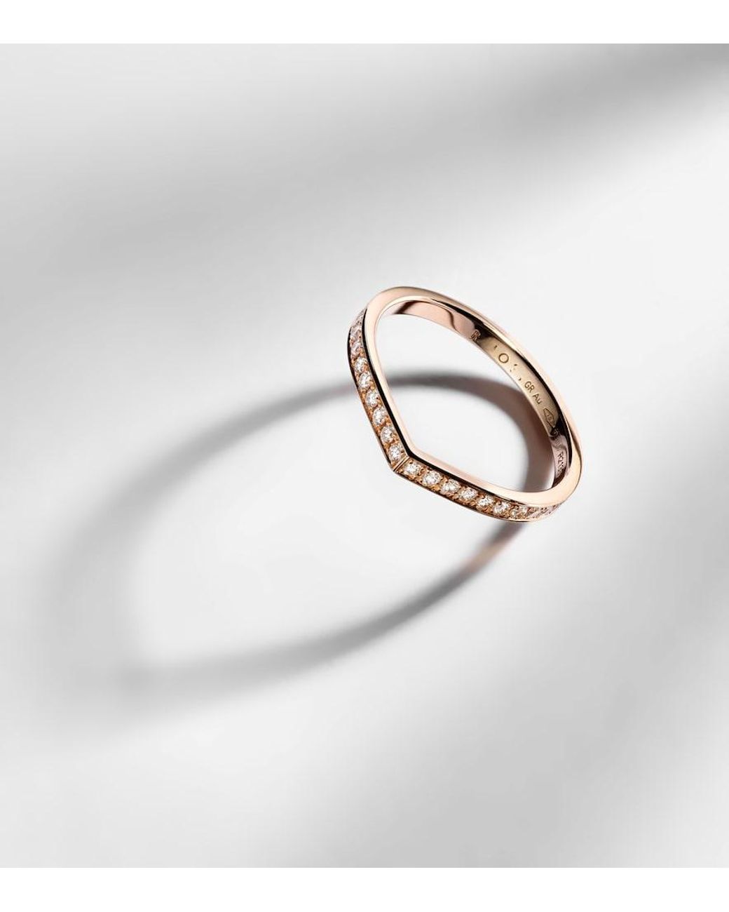 Repossi Metallic Antifer 18Kt Rose- And Diamond Ring