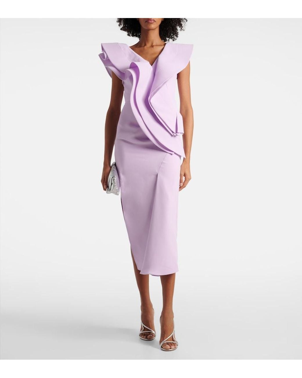 Maticevski Purple Revive Wave Cocktail Dress