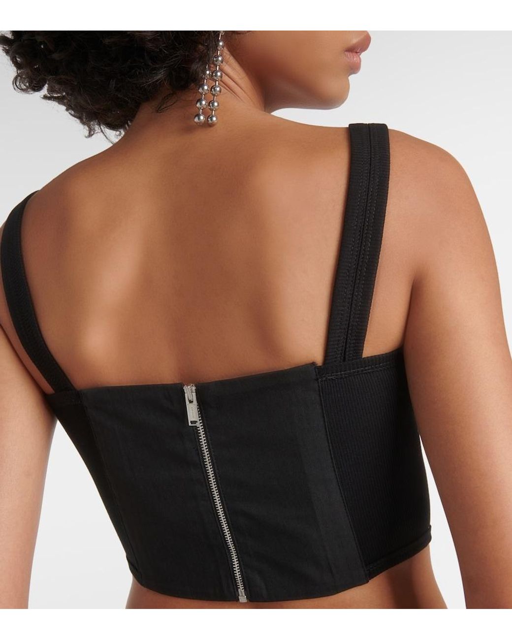 Dion Lee Black Workwear Cotton Corset Top