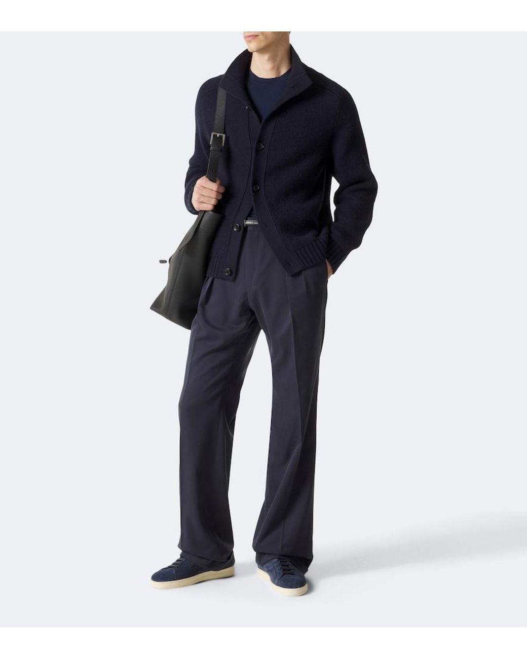 Tom Ford Blue Warwick Suede Sneakers for men