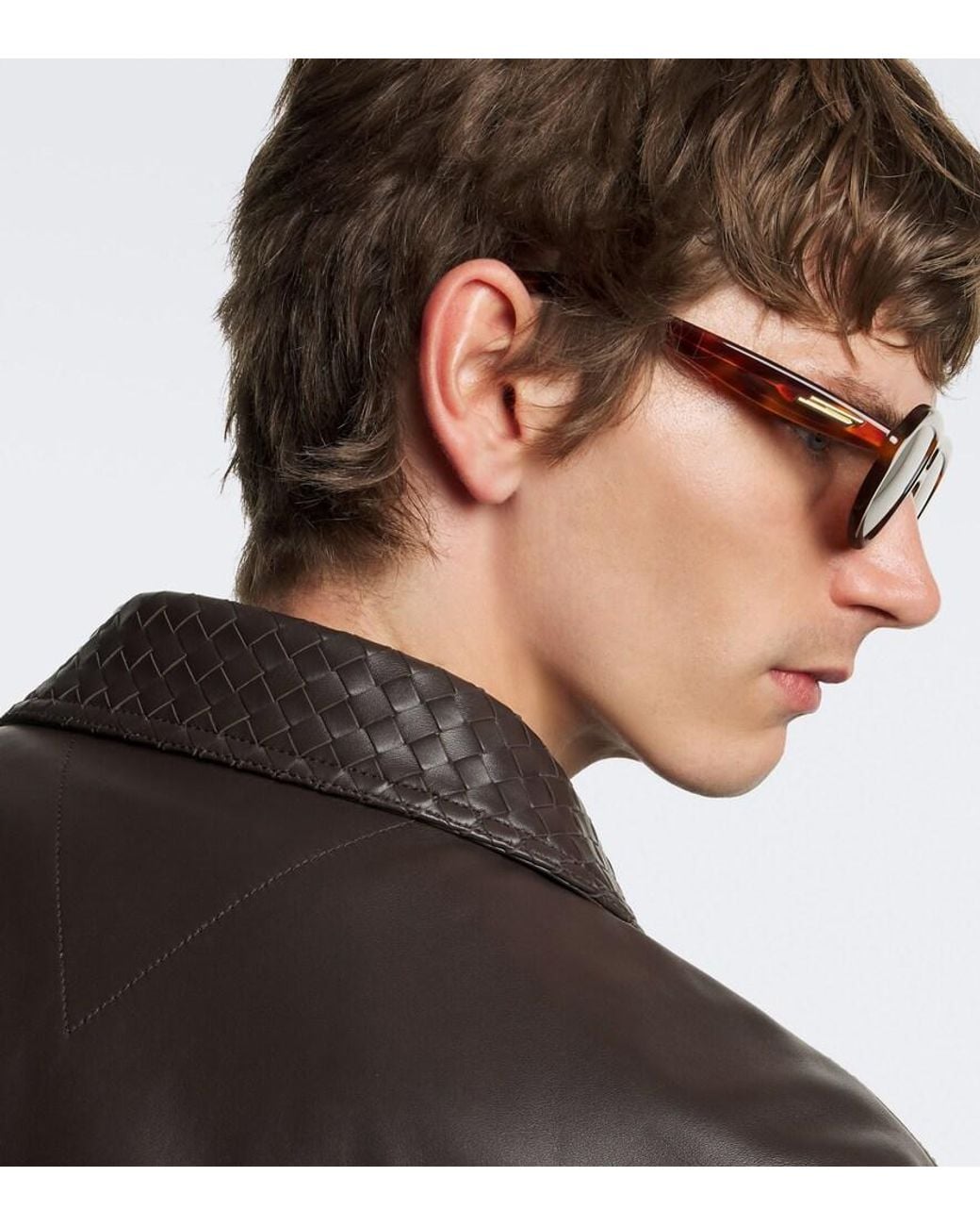 Bottega Veneta Brown Aviator Sunglasses for men
