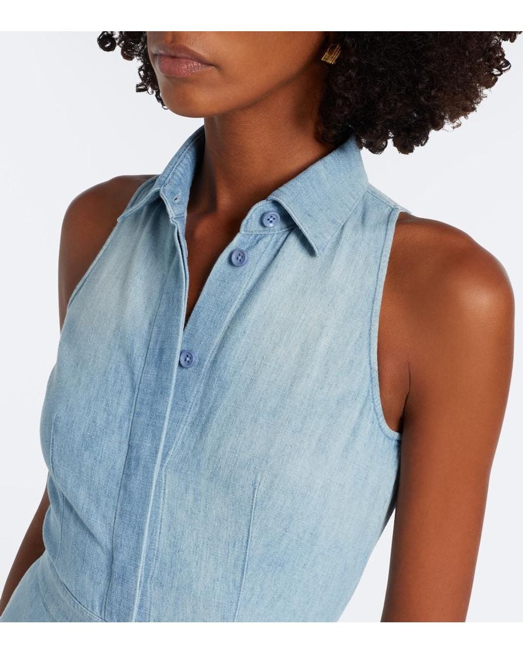 Ralph Lauren Blue Peyten Denim Maxi Dress