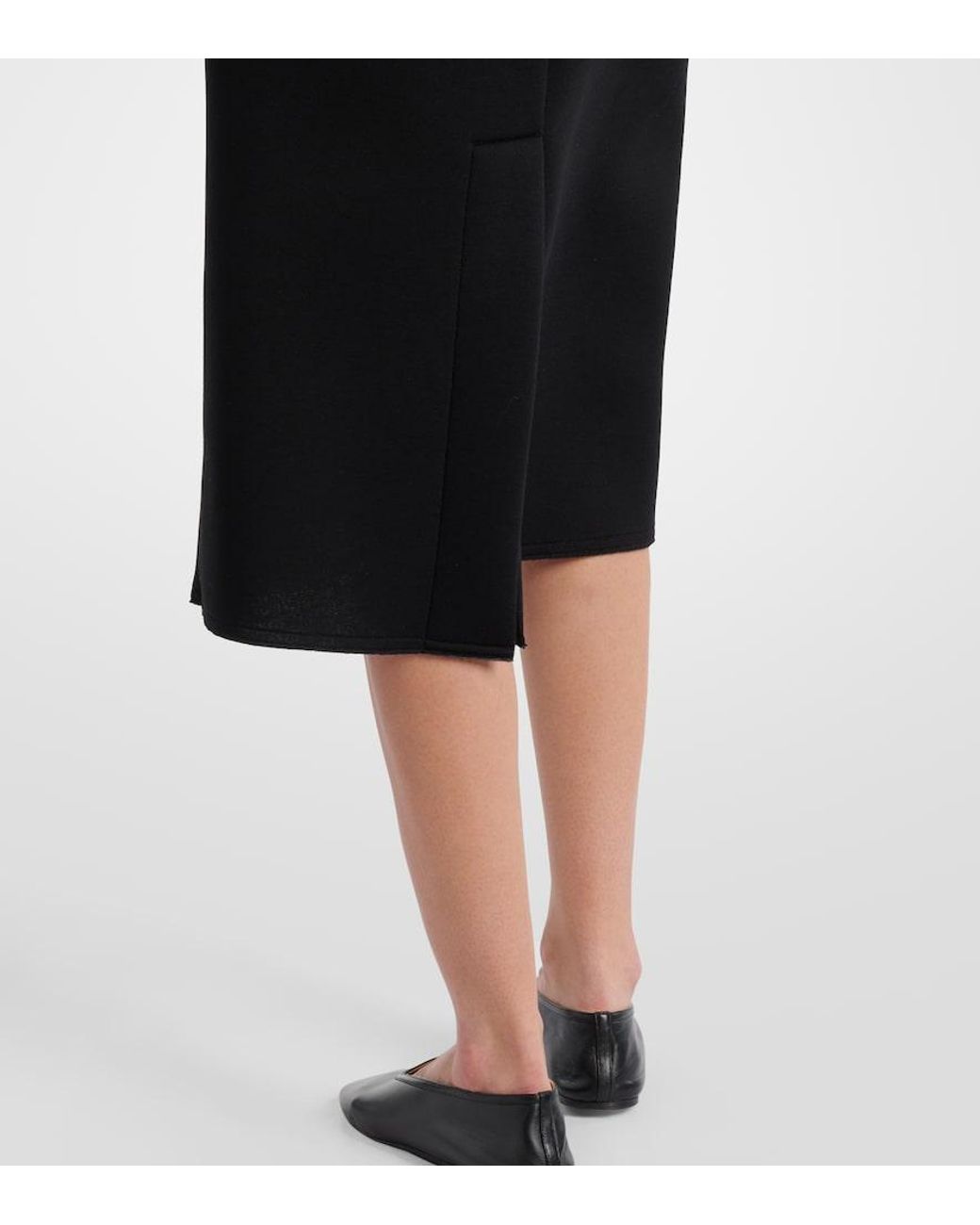 Jupe Midi Plan C en coloris Black