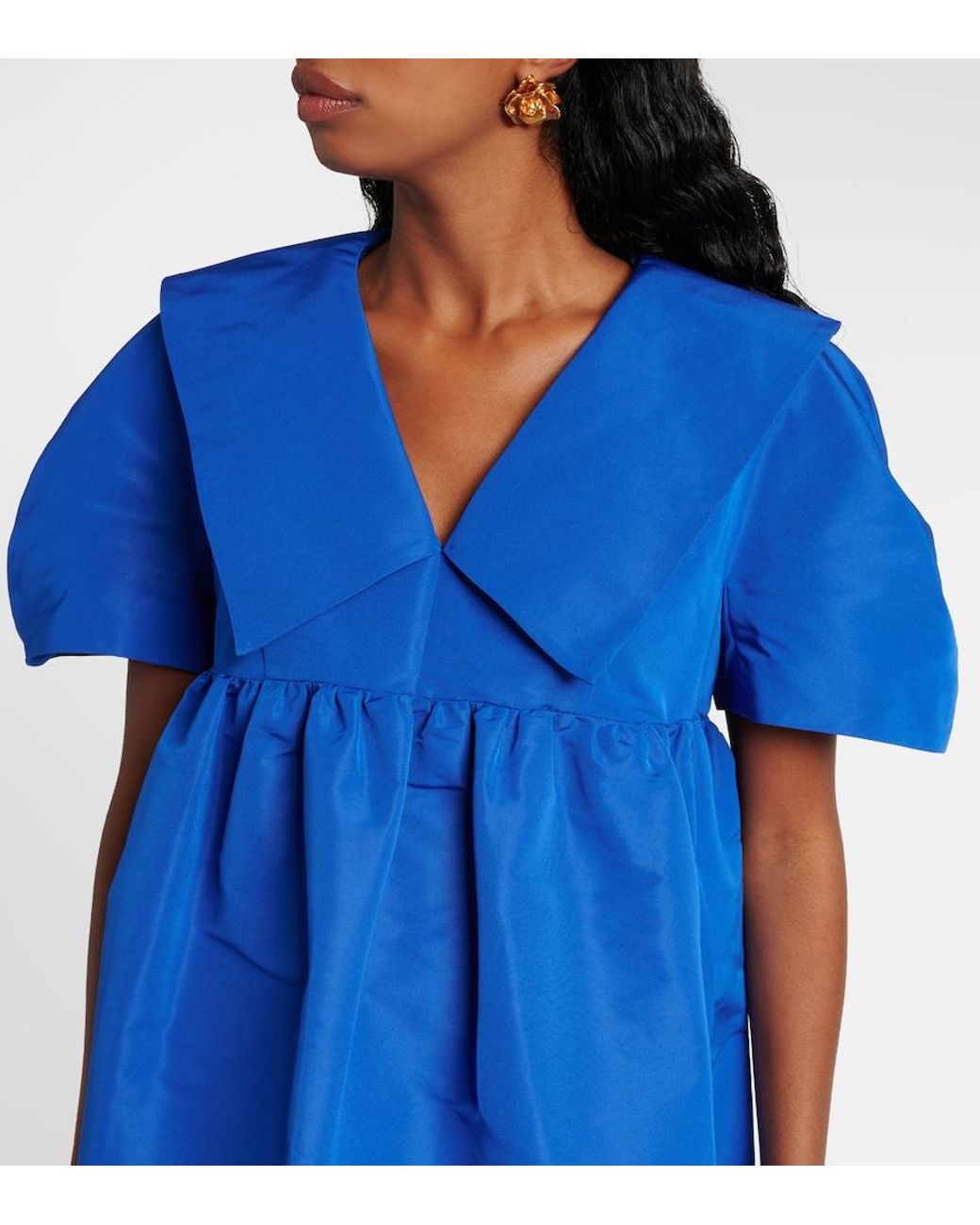 Nina Ricci Blue Faille Minidress