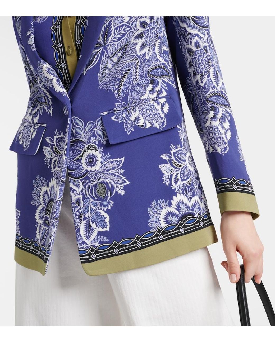 Etro Blue Printed Blazer