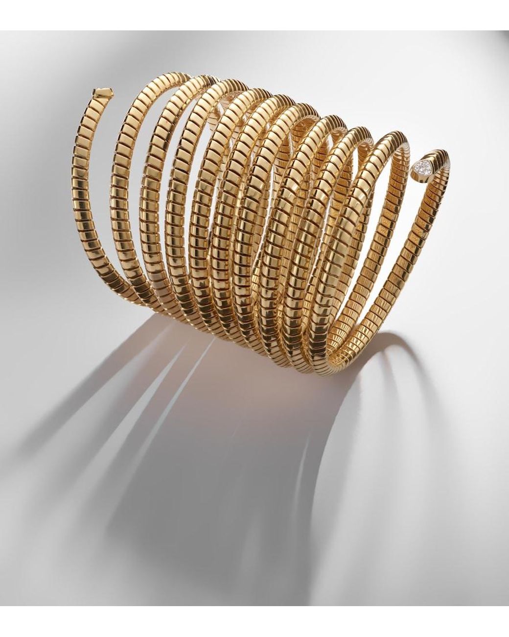 Marina B Metallic Trisolina 18Kt Bangle With Diamonds
