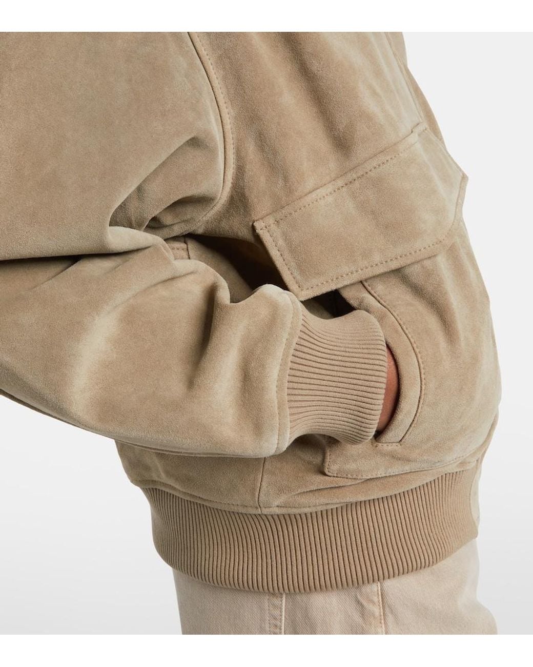 Citizens of Humanity Natural Vivienne Suede Blouson Jacket
