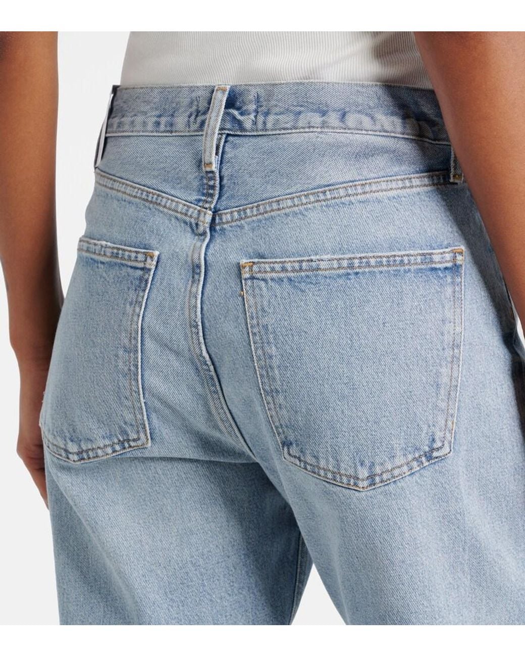 Agolde Blue 90's Mid-Rise Straight Jeans