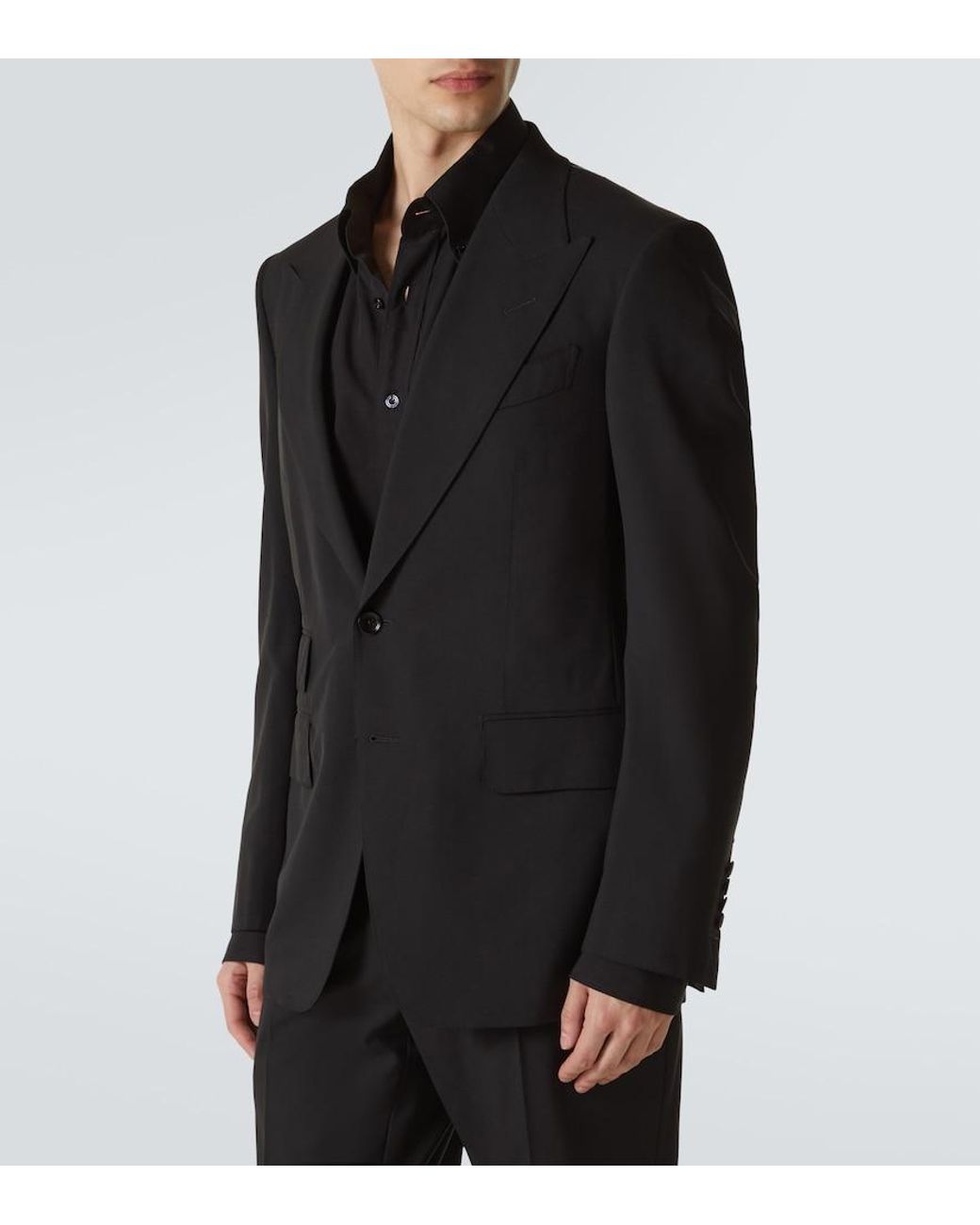 Tom Ford Black Shelton Wool Suit for men