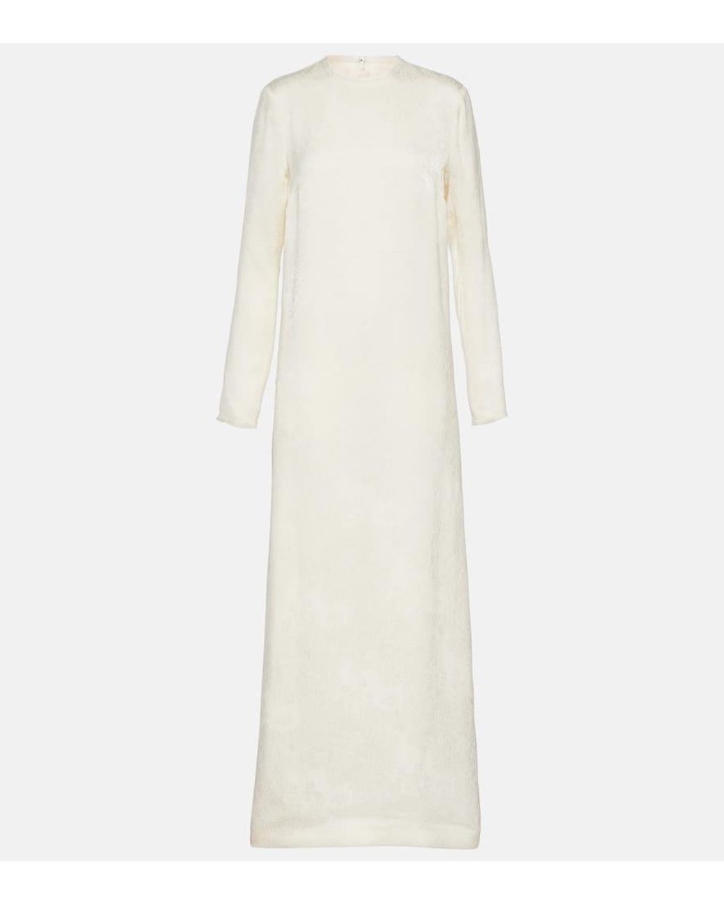 TOTEME Floral Jacquard Maxi Dress in White | Lyst
